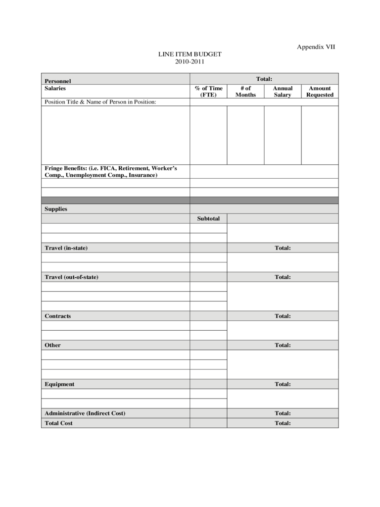 line budget template
 Line Item Budget Form - 2 Free Templates in PDF, Word ..