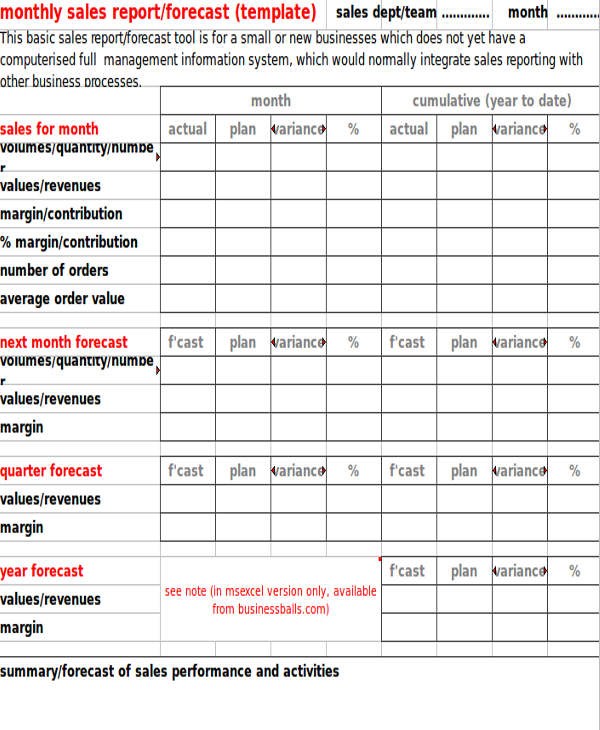 monthly business plan template
 Monthly Sales Plan Templates - 11+ Free Word, PDF Format ..