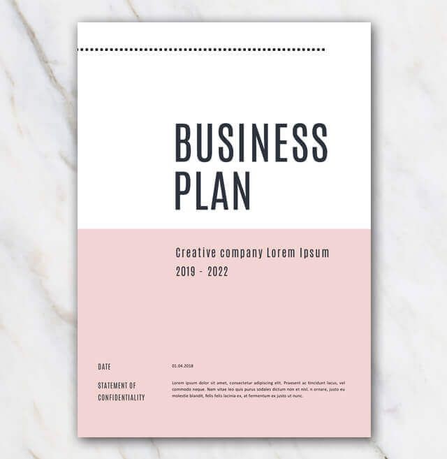 sample cover sheet for business plan