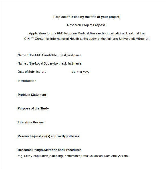 phd research proposal template
 Proposal Templates - 170+ Free Word, PDF, Format Download ..