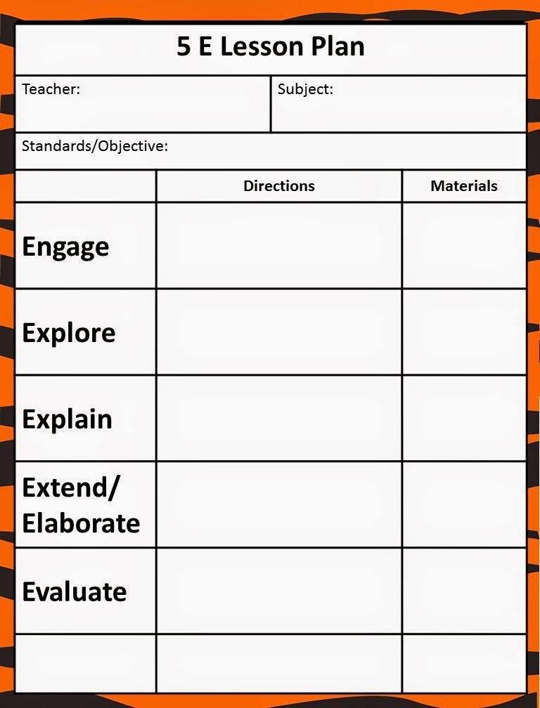 5 e model lesson plan template
 Queen of the Jungle: The 5E Model - Our New Lesson Plans - 5 e model lesson plan template