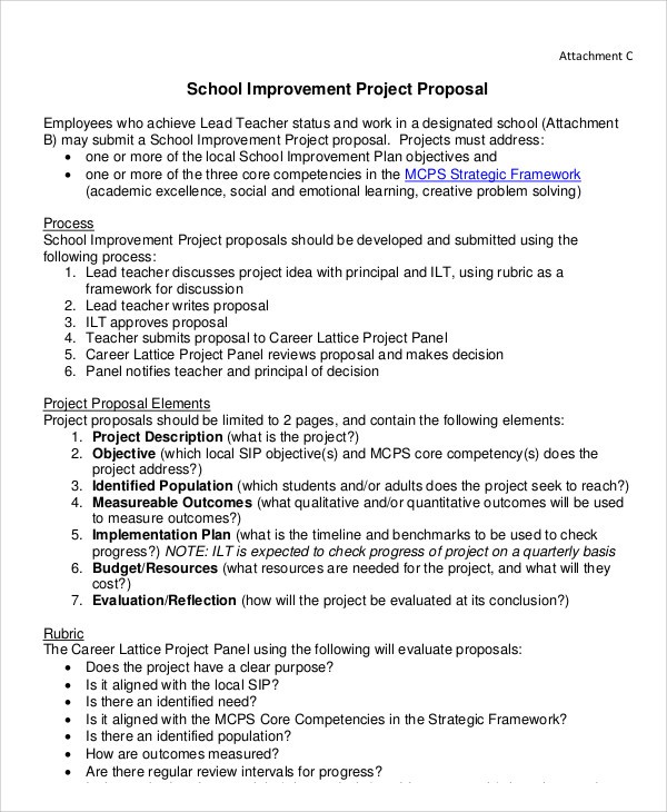 proposal template school proposal sample
 School Project Proposal Template- 11+ Free Word, PDF ..