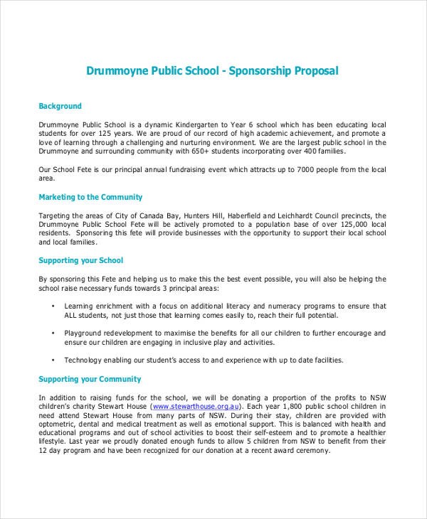 proposal template for kids
 School Proposal Template - 10+ Free PDF Format Download ..