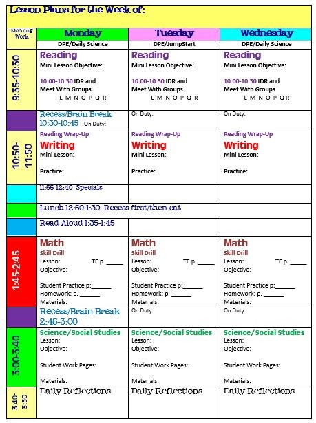 grade r lesson plan template
 Simplify Your Life With an All-in-One Teacher Organizer ..