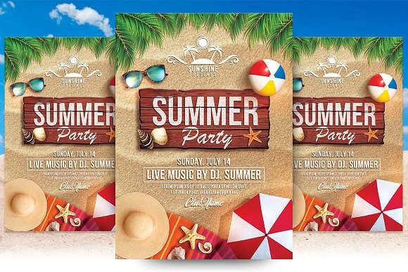 summer flyer template
 Summer Party Flyer Template ~ Flyer Templates ~ Creative ..