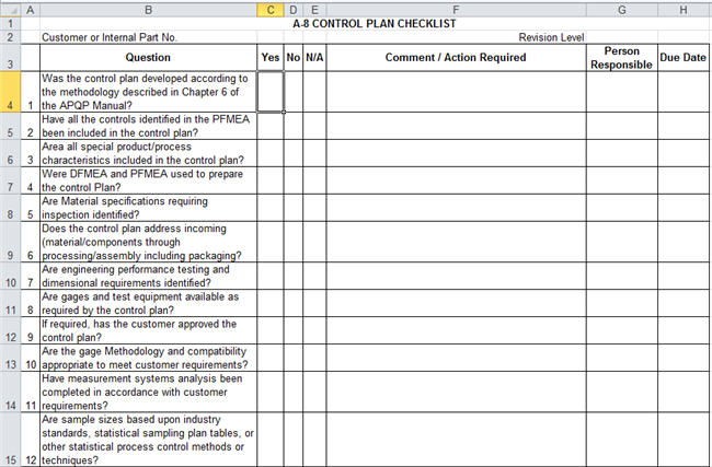 quality control checklist template excel
 12 Best Photos of Excel PPAP Forms Templates - PPAP Forms ..