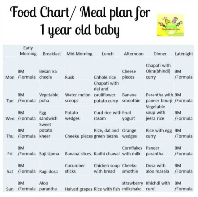 sample meal plan for 12 month old baby
 12 month Baby Food Chart/ Indian Meal Plan for 1 Year old ..