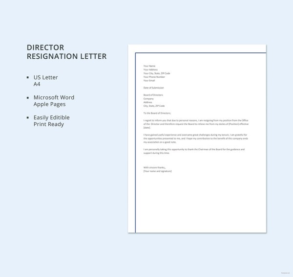 resignation letter template australia
 21+ Example of Resignation Letter Templates - Free Sample ..