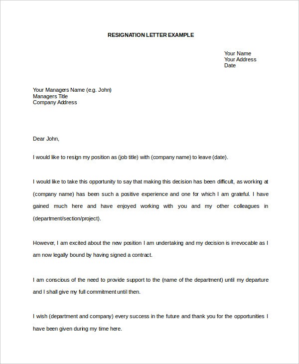 Resignation Letter Template In Word Format 3 Things You Didn t Know 
