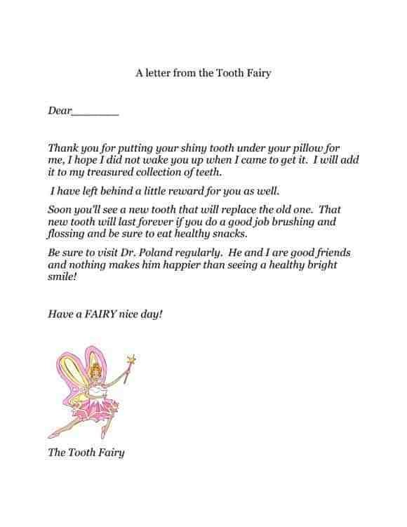 tooth fairy letter template
 36 Cute Tooth Fairy Letters | KittyBabyLove