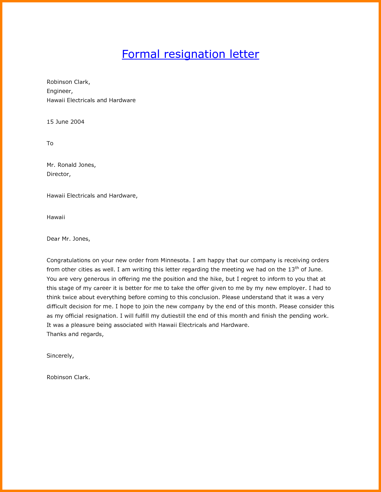 resignation letter template south africa
 7+ formal resignation letter template | Sales Slip Template - resignation letter template south africa