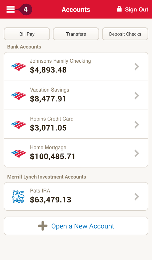bank of america bank balance
 Bank Of America Android App Version 6.0 Makes Depositing ..