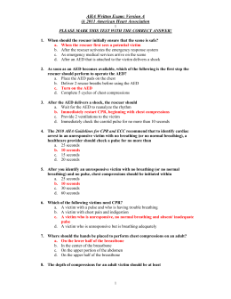 american heart association bls for healthcare providers test answers
 CPR Handout 2016 - Bismarck High School - american heart association bls for healthcare providers test answers