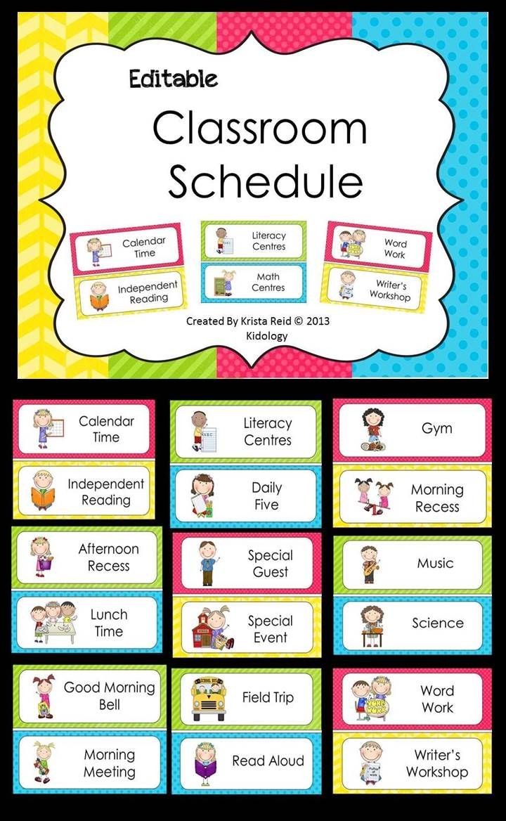 class schedule template for preschool
 Daily Schedule Ideas for Pre-K | Mrs