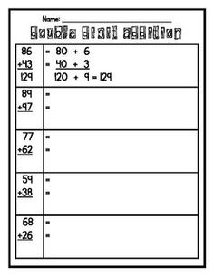 expanded form subtraction 2nd grade worksheets
 Double Digit Addition and Subtraction Without Regrouping ..