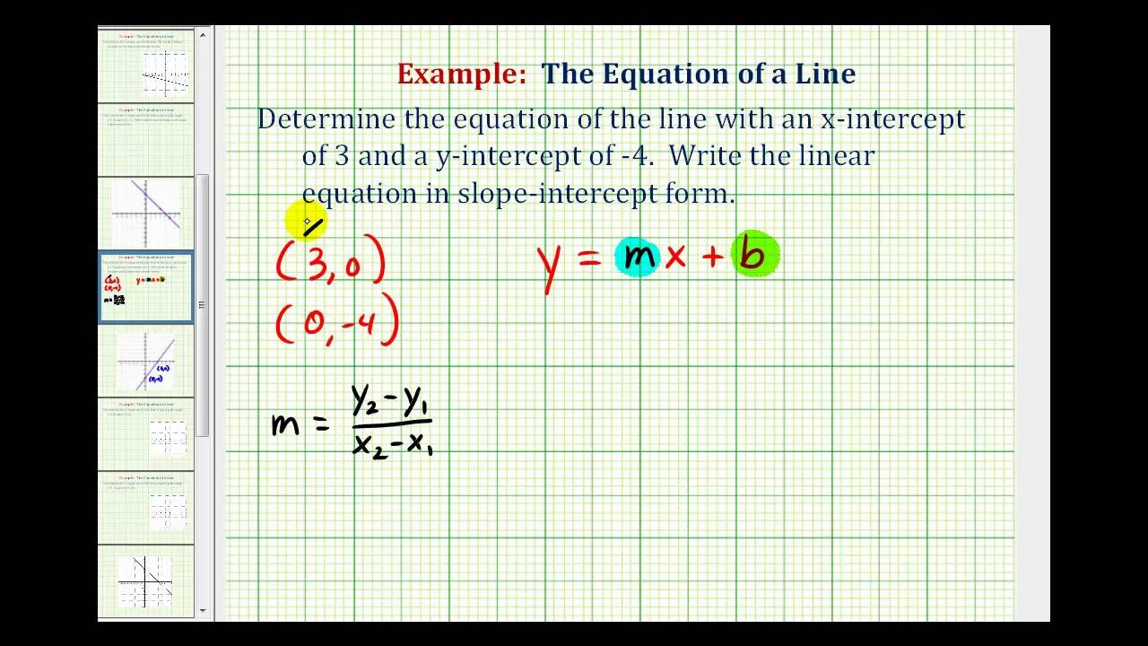 y intercept formula with two points
 Ex: Find the Equation of a Line in Slope Intercept Form ..