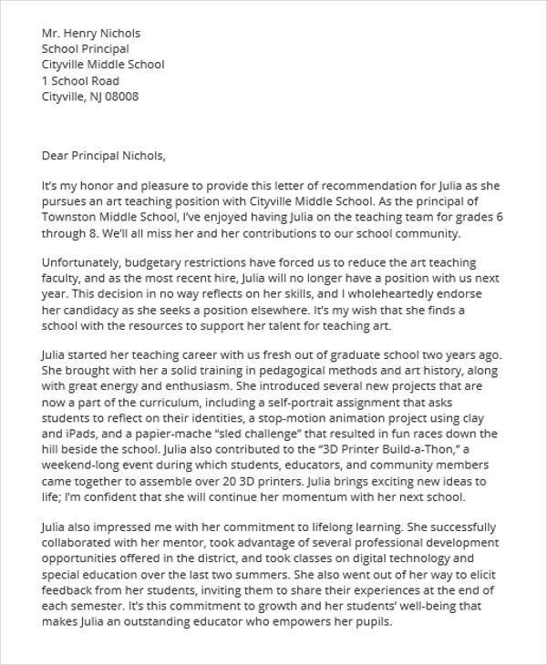 recommendation letter for good teacher
 FREE 6+ Reference Letter for Teachers in MS Word | PDF - recommendation letter for good teacher