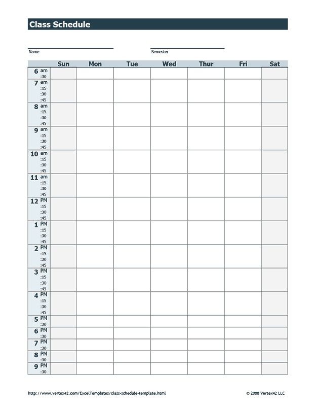Class Schedule Template Pdf 4 Latest Tips You Can Learn When Attending ...