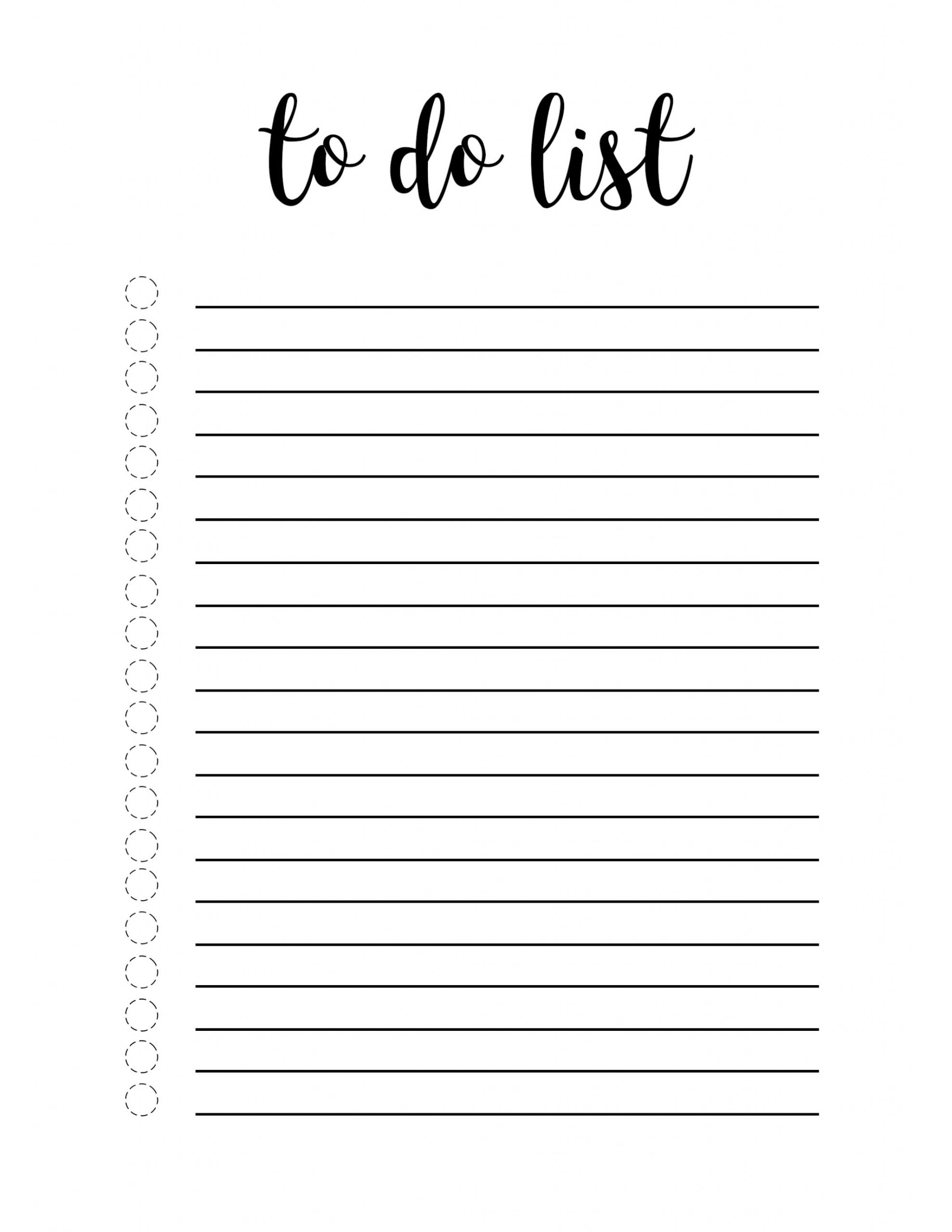 checklist template to do list
 Free Printable To Do List Template - Paper Trail Design - checklist template to do list