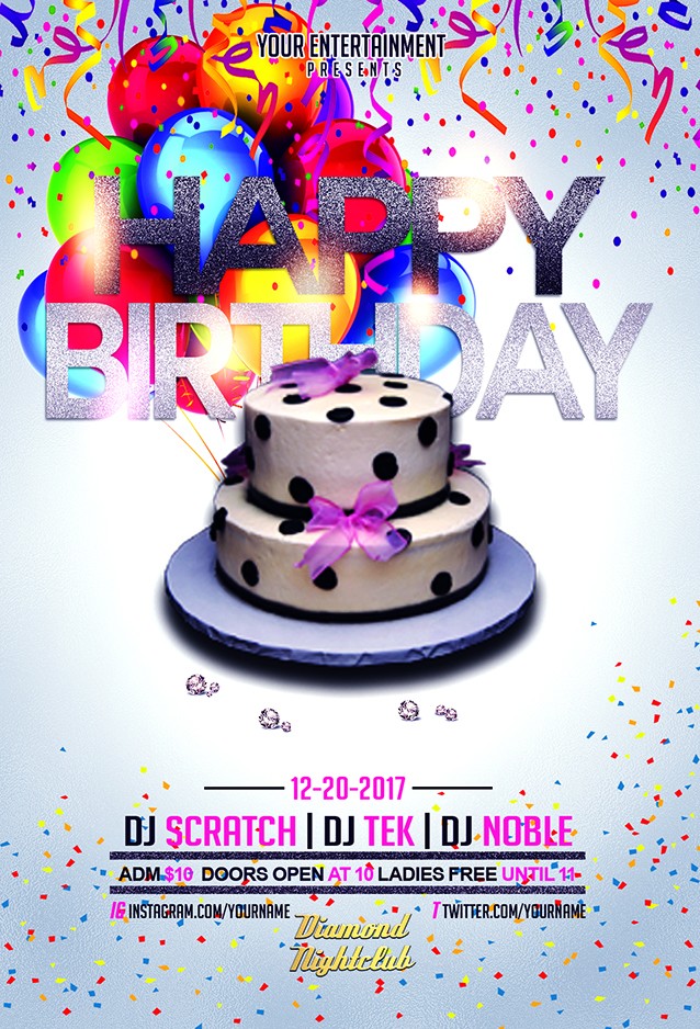 Birthday Party Flyer Templates Free