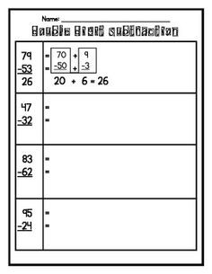 expanded form subtraction 2nd grade worksheets
 Introduction to Double Digit Addition & Subtraction with ..