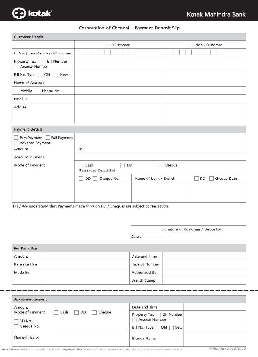 term deposit form of kotak mahindra bank
 Kotak Mahindra Bank Deposit Slip Download - 2018-2019 ..