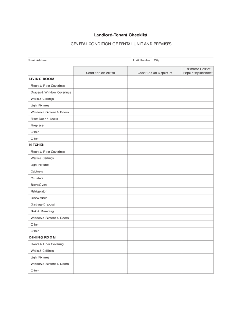 landlord checklist template
 Landlord Inspection Checklist Template - 6 Free Templates ..