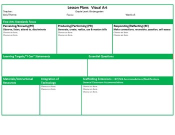 ohio preschool lesson plan template
 Ohio Kindergarten Music and Visual Art Lesson Plan ..