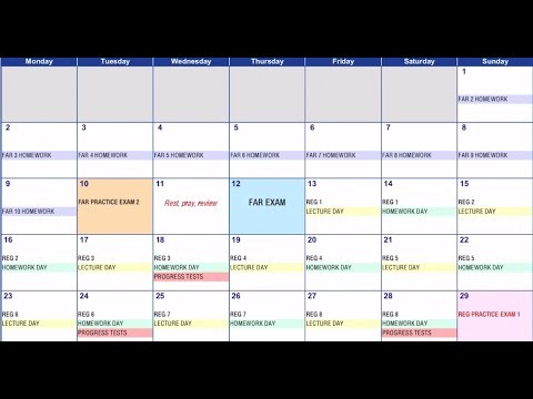 study schedule template 4
 Pass the CPA in 4 months - FREE pdf study plan templates ..