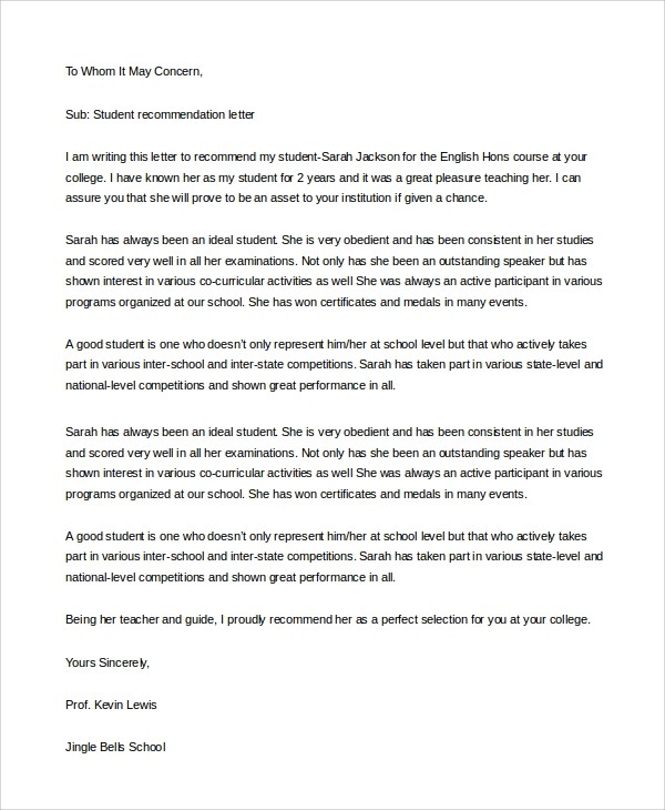 recommendation letter sample teacher to student
Sample Letter of Recommendation For Student - 8+ Examples .. recommendation letter sample teacher to student
Sample Letter of Recommendation For Student - 8+ Examples ..