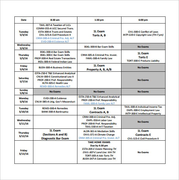 university schedule template why
 Sample University Schedule - 8+ Documents in PDF - university schedule template why