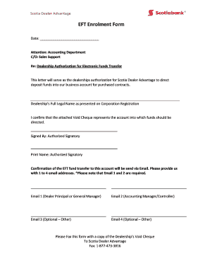 bank of nova scotia deposit form
 Scotia Bank Eft Form - Fill Online, Printable, Fillable ..