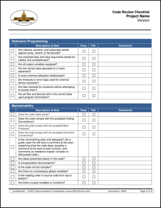 code review checklist template
 SDLCforms Code Review Checklist - code review checklist template