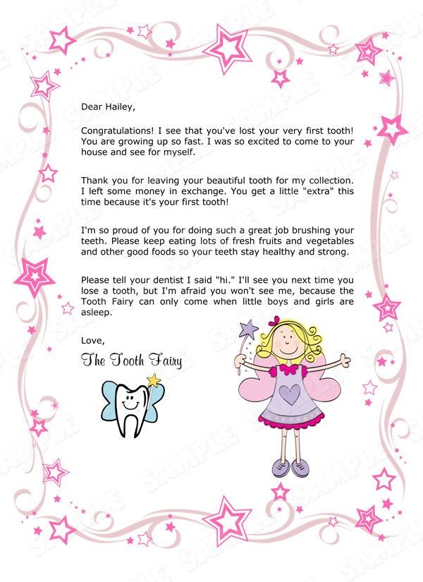 Customizable Tooth Fairy Letter Template Ten Doubts You Should Clarify 