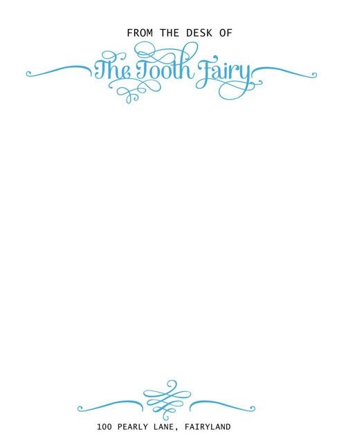 tooth fairy letter template download
 Tooth Fairy Official Letterhead - designed by Sassy ..