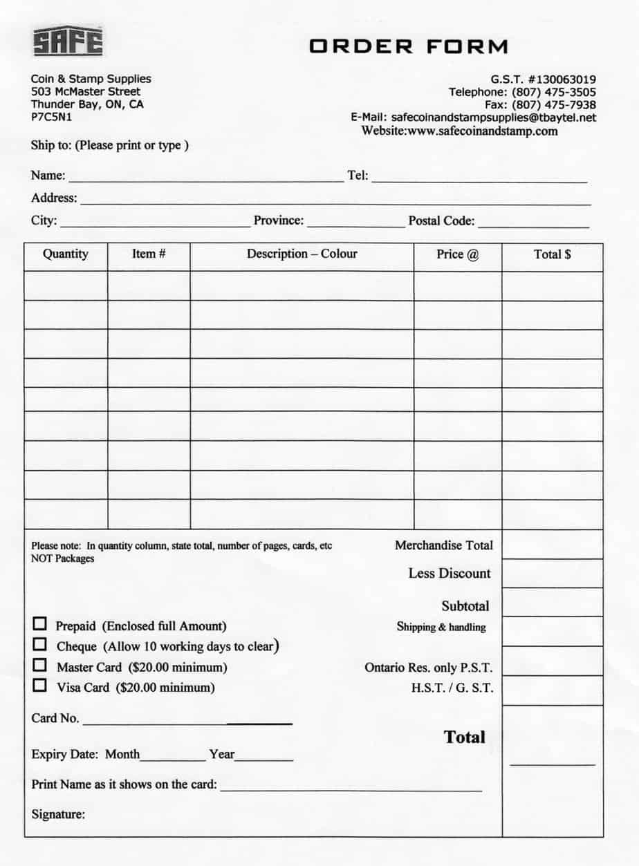 Editable Order Form Template Product 653 Pink 3 Instant Download 40 Order Form Templates Work
