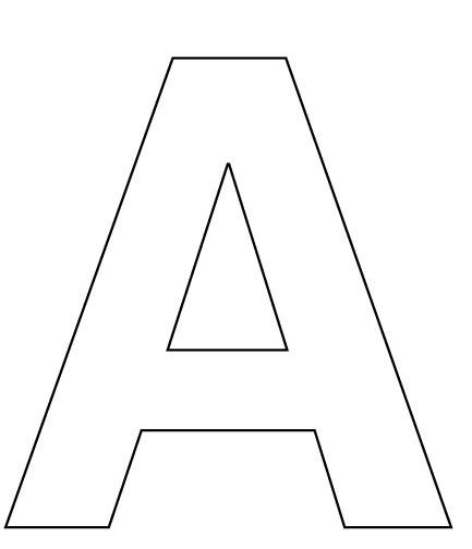 letter a cut out template
 Alphabet-Letter-A-coloring-page-for-kids | Lettering ..