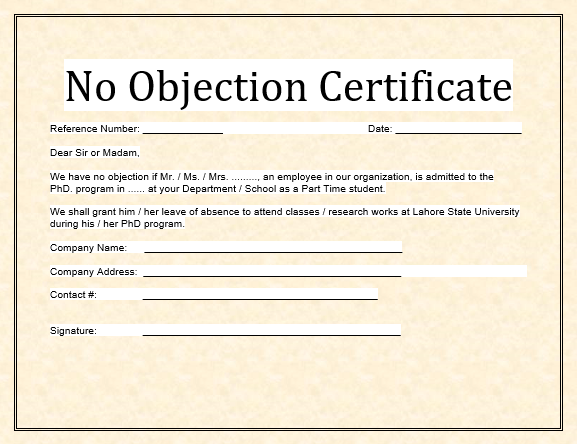 no objection certificate for bank employee
 Certificate Templates | Free Word Templates - no objection certificate for bank employee