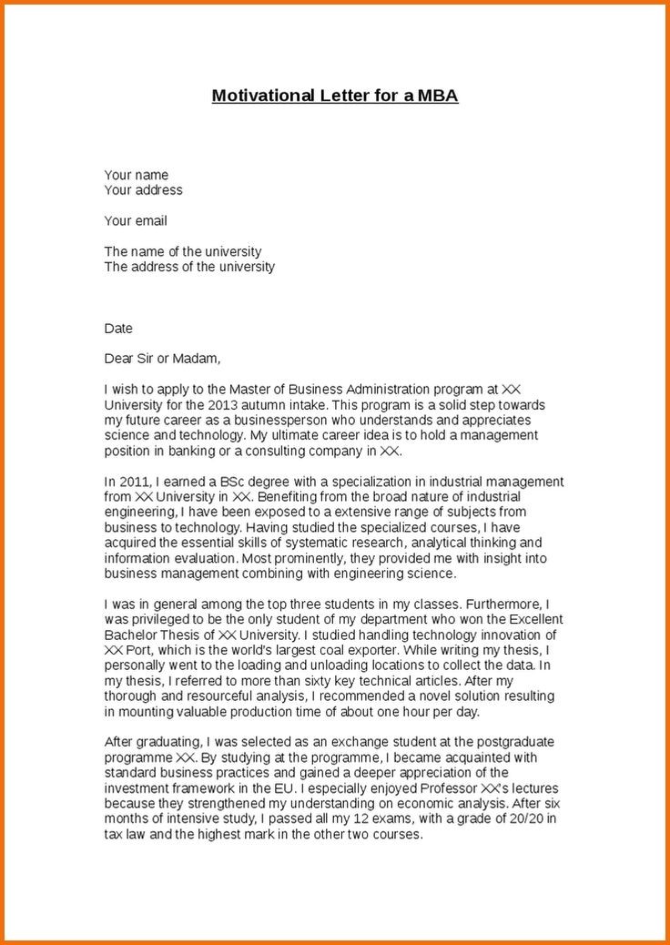 motivation letter university example bachelor
 evs motivation letter sample motivational for mba ..