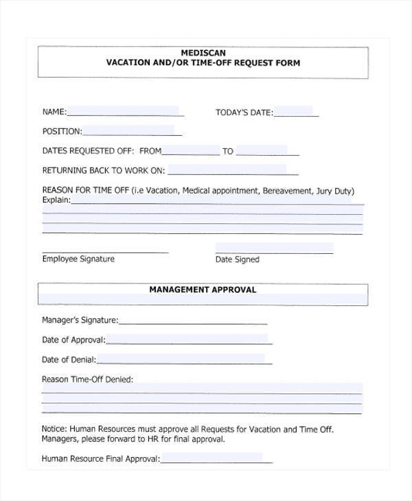 template uniform request form
 FREE 25+ Time Off Request Forms in PDF | MS Word - template uniform request form