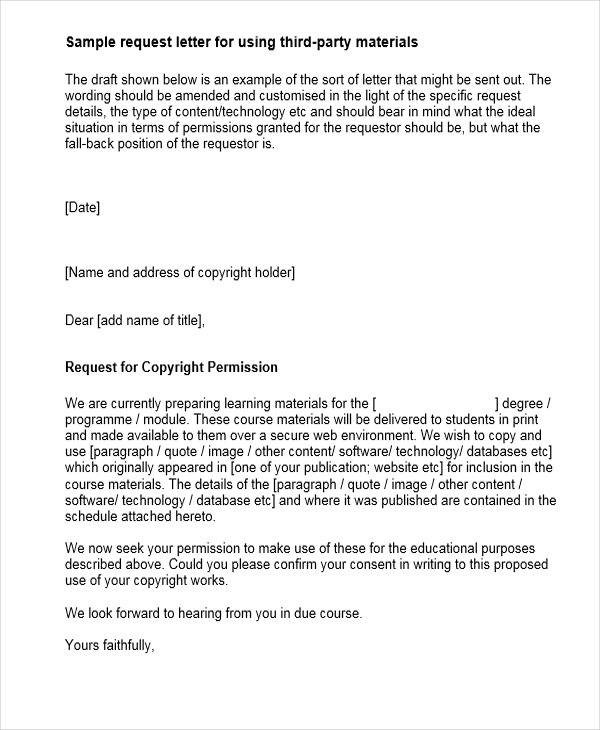 Sample Letter Of Request Permission To Use Facility The ...
