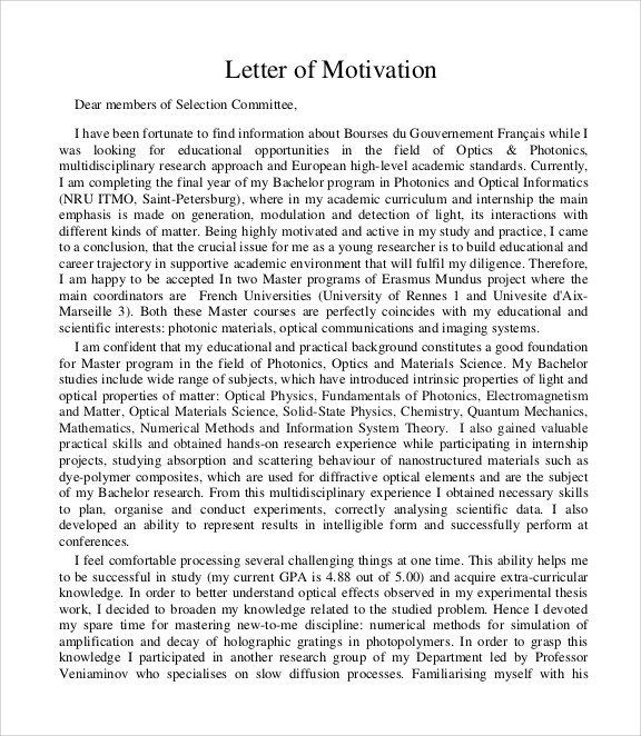 motivation letter harvard university
 FREE 4+ Sample Motivation Letter Templates in PDF | MS ..