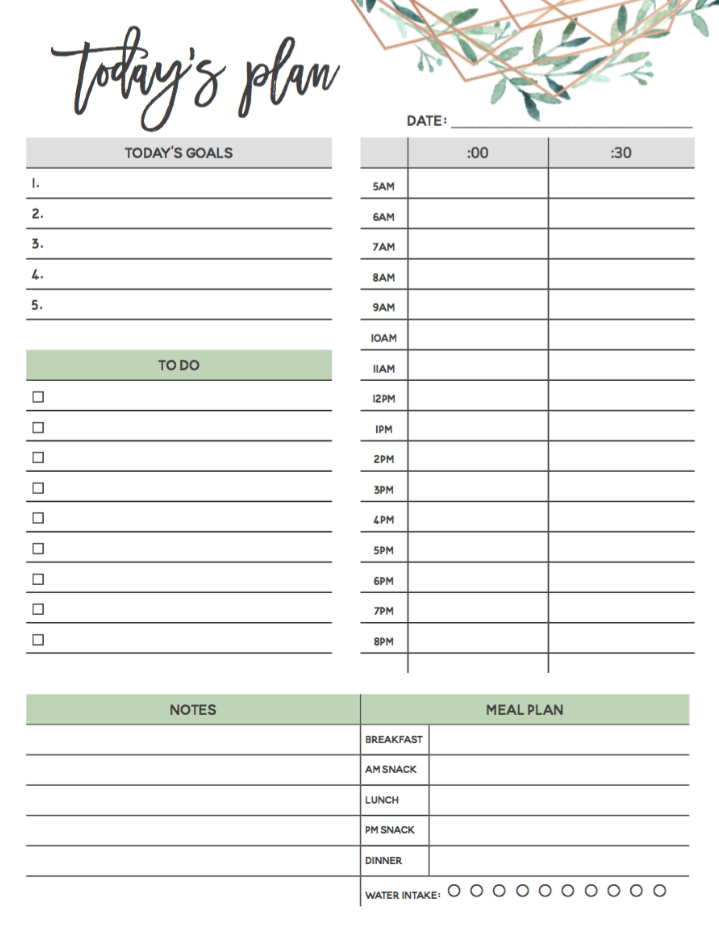 schedule template cute daily
 Free Printable Daily Planner Template | Catchy Printable ..