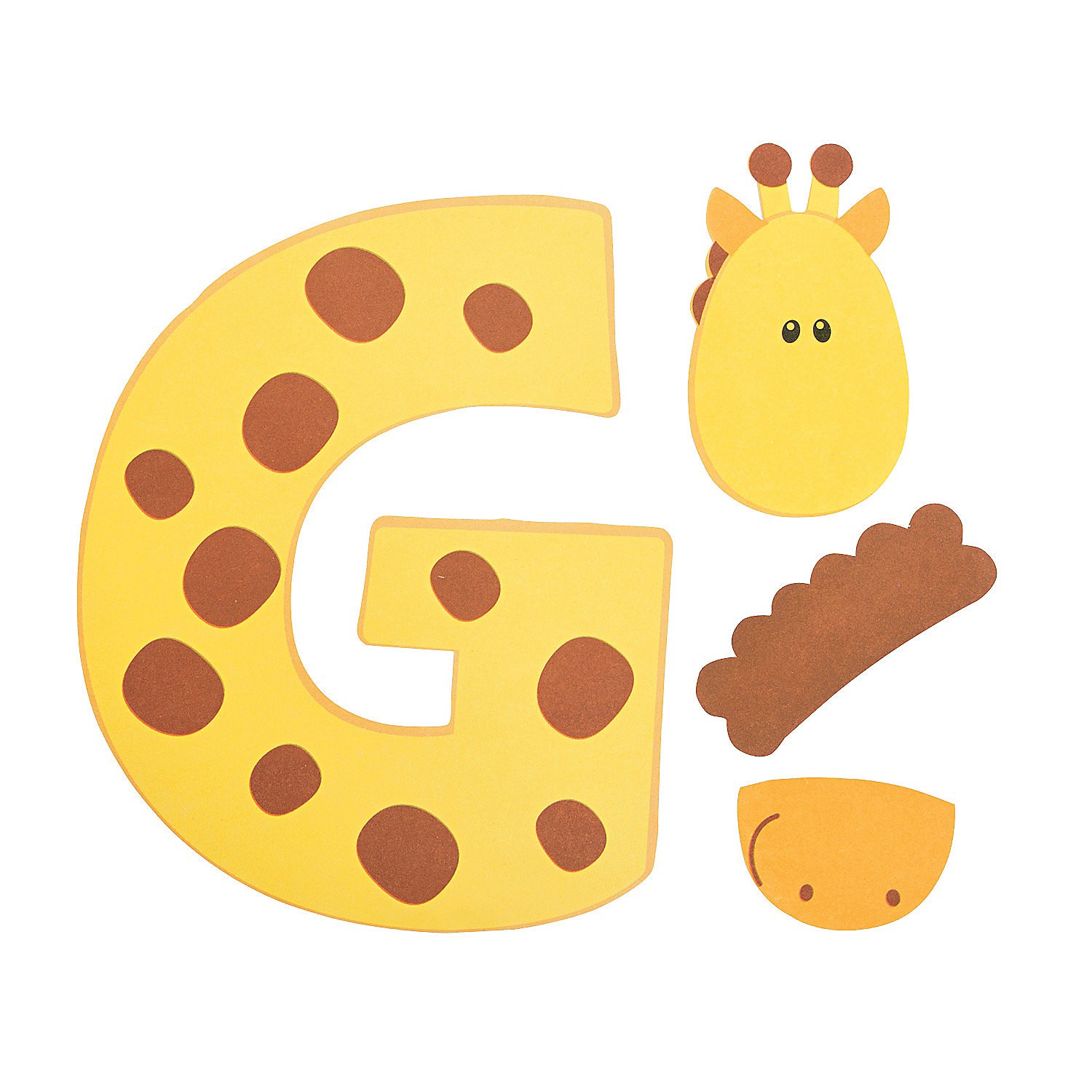 letter g giraffe craft template
 “G Is For Giraffes” Letter G Craft Kit - Oriental Trading - letter g giraffe craft template