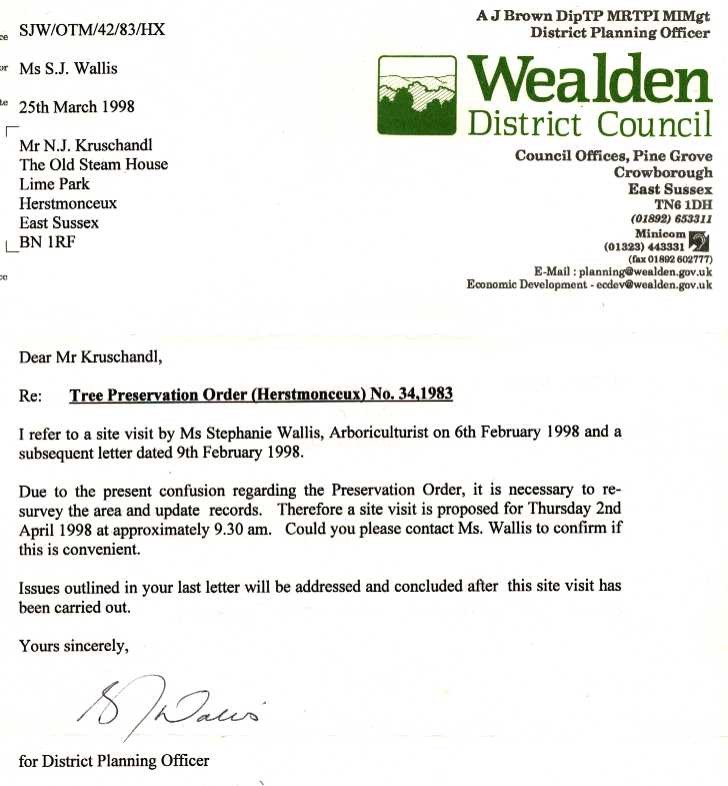 sample request letter for permission to cut trees
 HERSTMONCEUX COSTS SCANDAL WEALDEN DISTRICT COUNCIL EAST ..