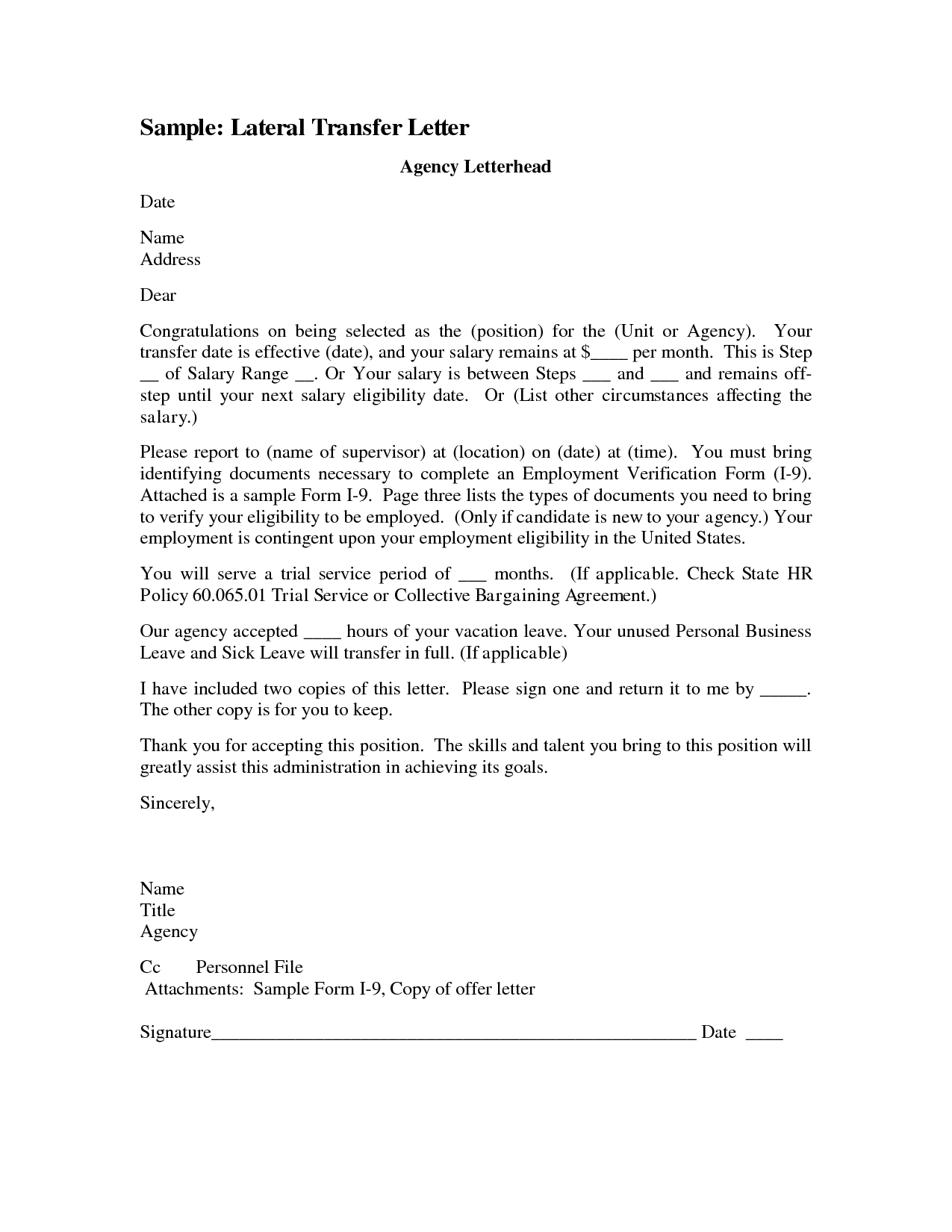 sample request letter for job reassignment
 Letter Template Category Page 1 - efoza