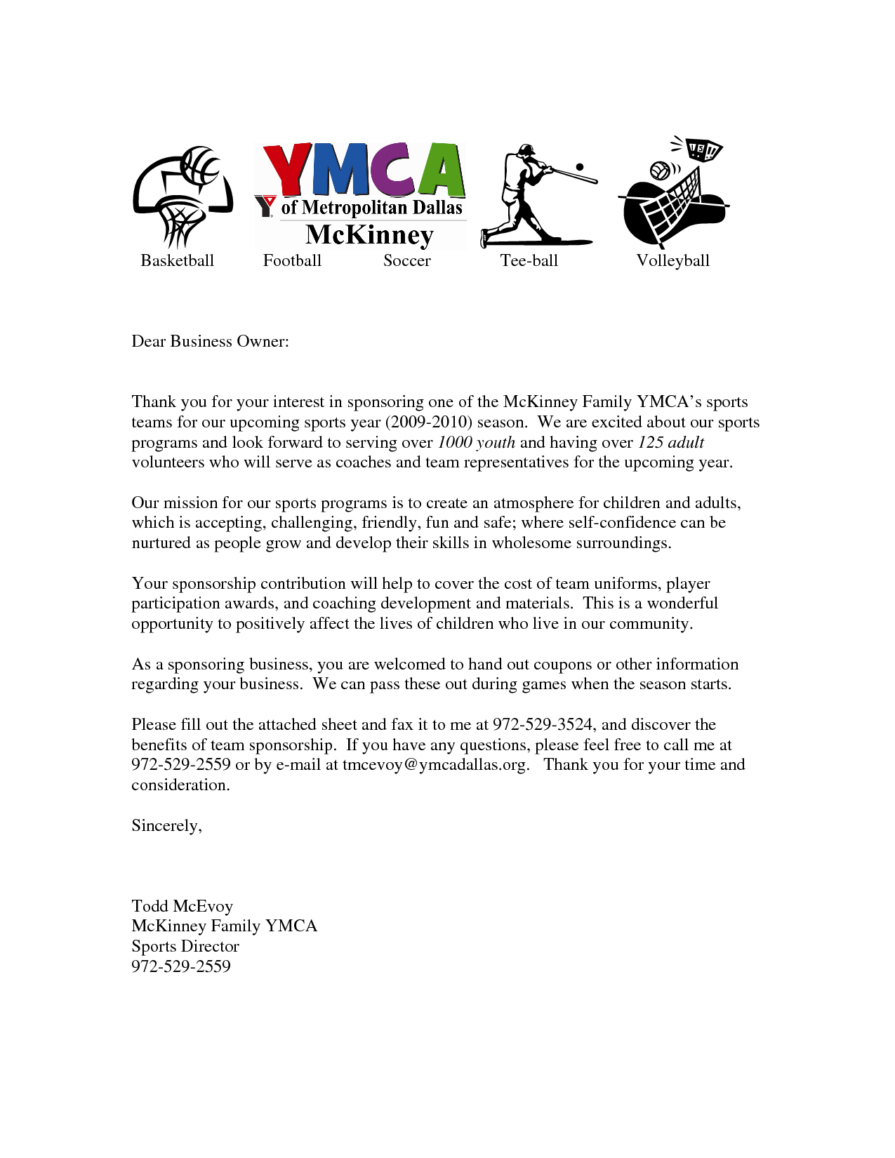 sample sponsorship request letter for youth sports team
 letters for sports teams youth sponsorship letter team ..