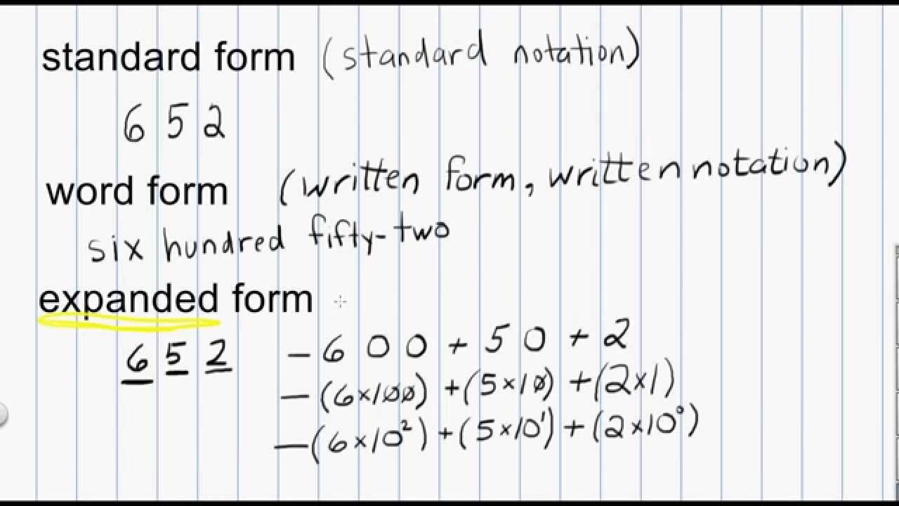 standard form into word form
 Math Numeration: Standard form, word form, and expanded ..