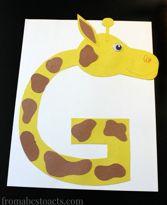 letter g giraffe craft template
 Preschool Alphabet Book: Uppercase Letter G | From ABCs to ..