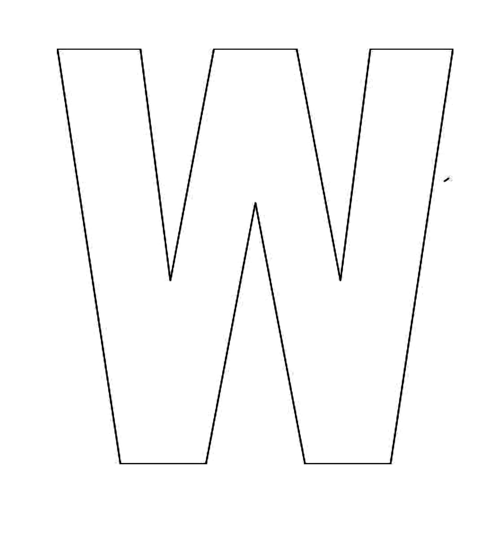 Letter W Template Free Printable